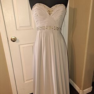 Elegant Strapless Color Mauve Dress